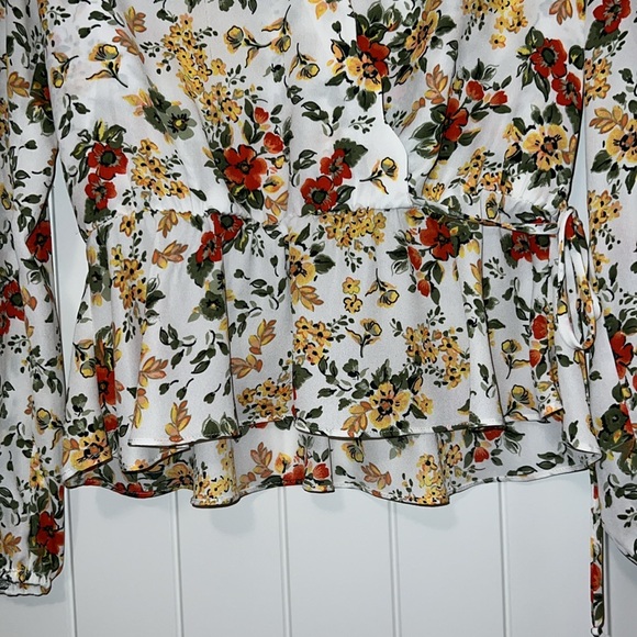 Nine Britton Faux Wrap Floral Blouse - Picture 2 of 4